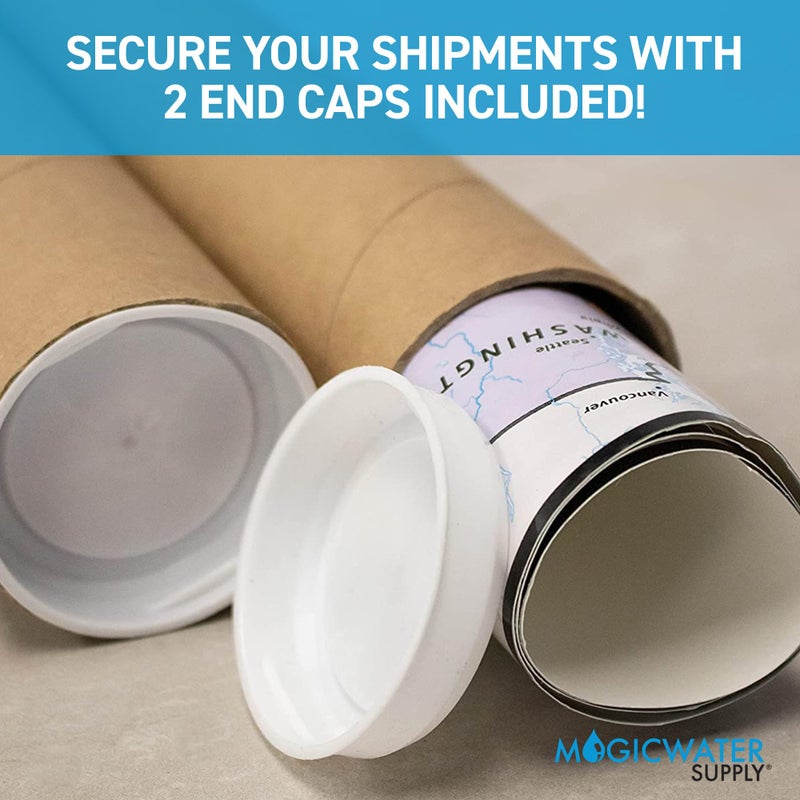 MagicWater Supply Mailing Tube - 1.5 in x 24 in - Kraft - 6 Pack - for Shipping and Storage of Posters, Arts, Crafts, and Documents - Image 5